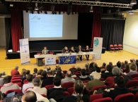 Coup d'envoi du programme Life Haute Dronne à la salle culturelle de La Coquille ( Dordogne) en présence de toutes les parties prenantes.